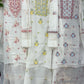 Unstitched Chanderi silk Kurta & Palazzo Material Embroidered