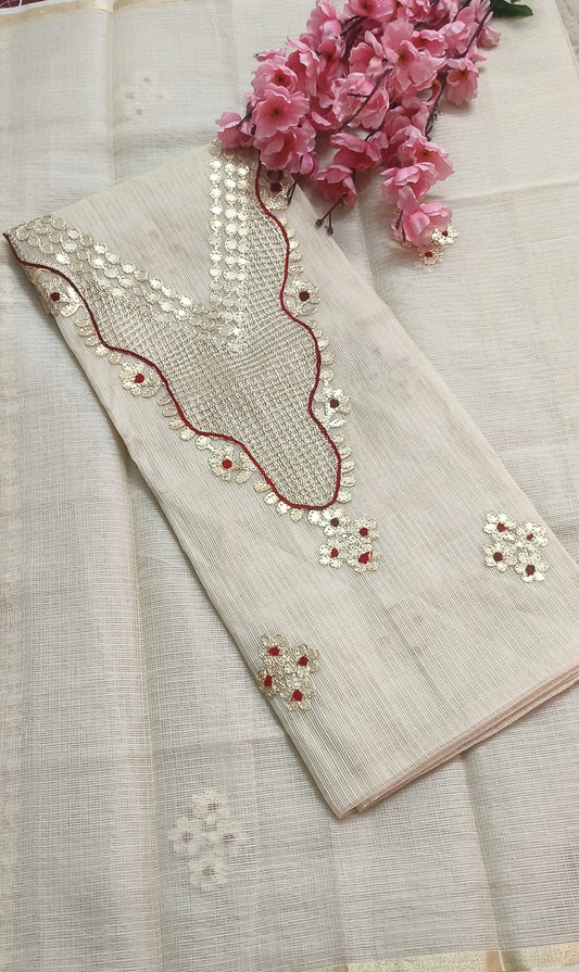 Embroidered Kota Doriya Dupatta